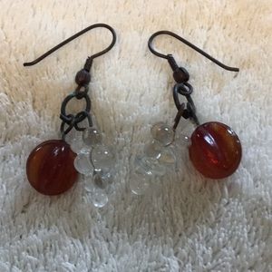 Vintage art glass earrings